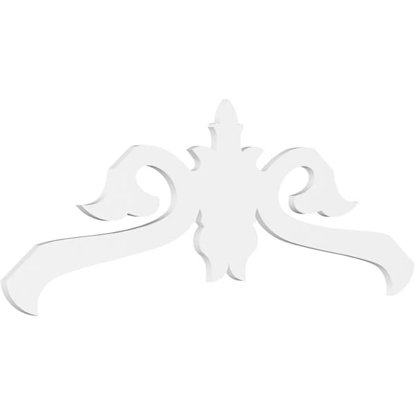 Ekena Millwork Pitch Florence Architectural Grade PVC Gable Pediment, 72"W x 27"H x 1"P (9/12) GPP072X027X100FLO - main